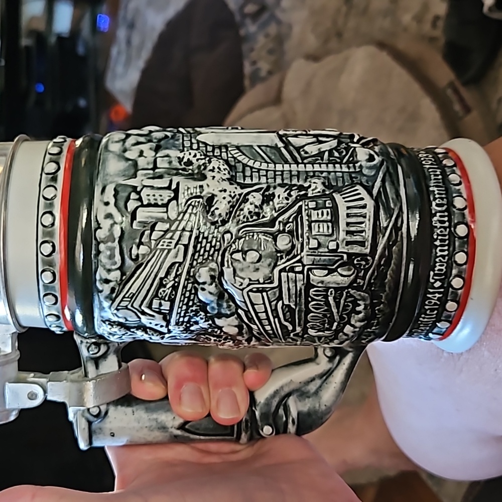 AVON 3D Lidded TRAIN beer stein mug cup